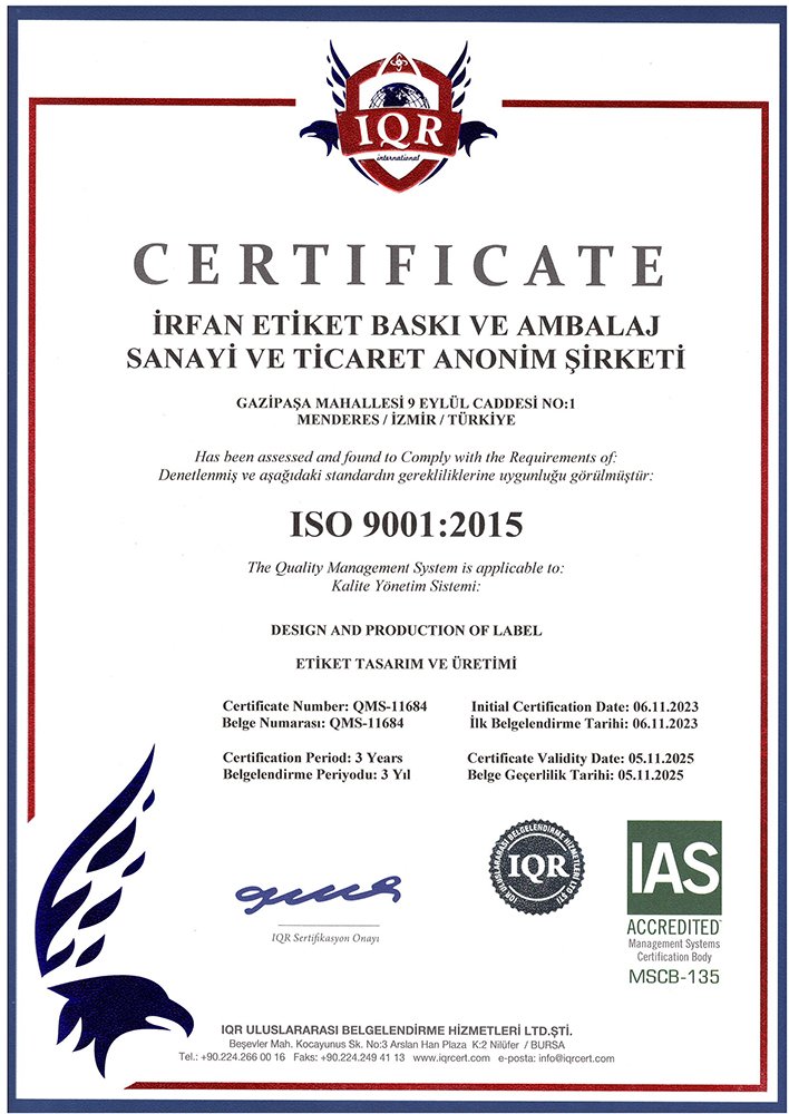 ISO 9001 Kalite Yönetim Sistemi
